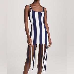 PQ Swim Women's Blue Piper Fringe Maxi Dress Size XS NWT